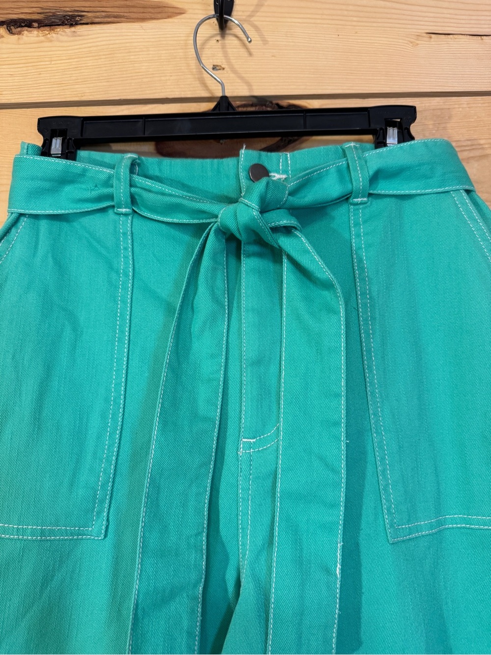 GB Girls Women’s Paperbag Waist Wide Leg Culotte Shorts Teal NWT Size 13 - Picture 8 of 11